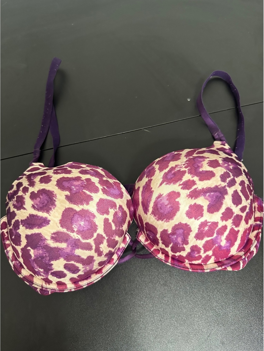 Victoria's Secret purple animal print bra
